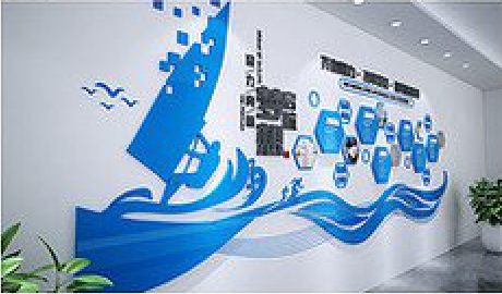 舟山海浪主题文化墙如何设计？