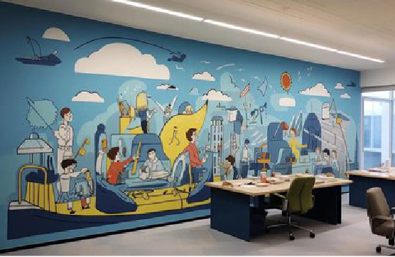 舟山办公室墙绘的特点。
