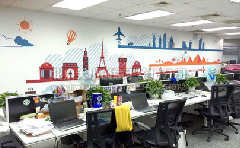 舟山教你设计办公室墙绘的方法。